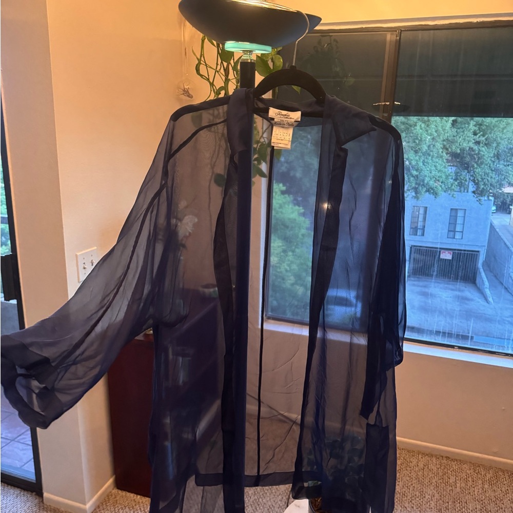 Pianoforte di Max Mara Navy Silk Blouse